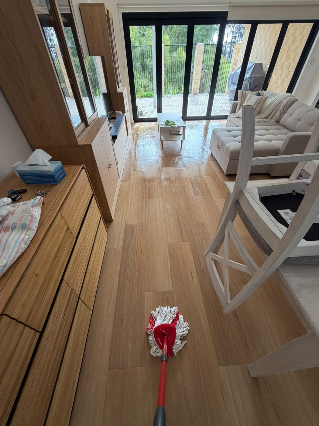 Glass shower — spotless screens